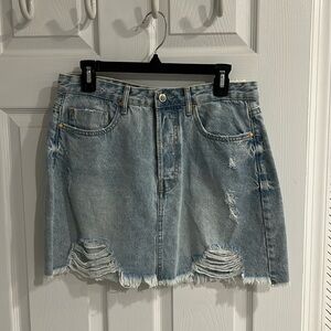 NWT Stradivarius Light Wash Denim Skirt